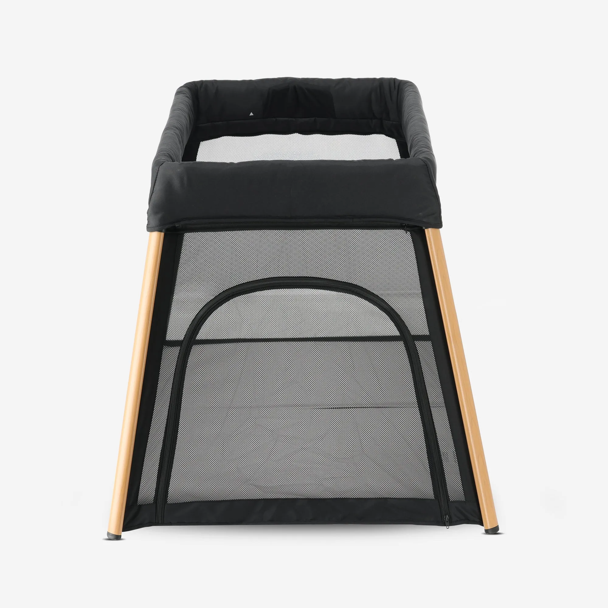 Cama de camping y parque infantil 2 en 1 - Incluye elevador de suelo - Aspecto de madera - Image 6