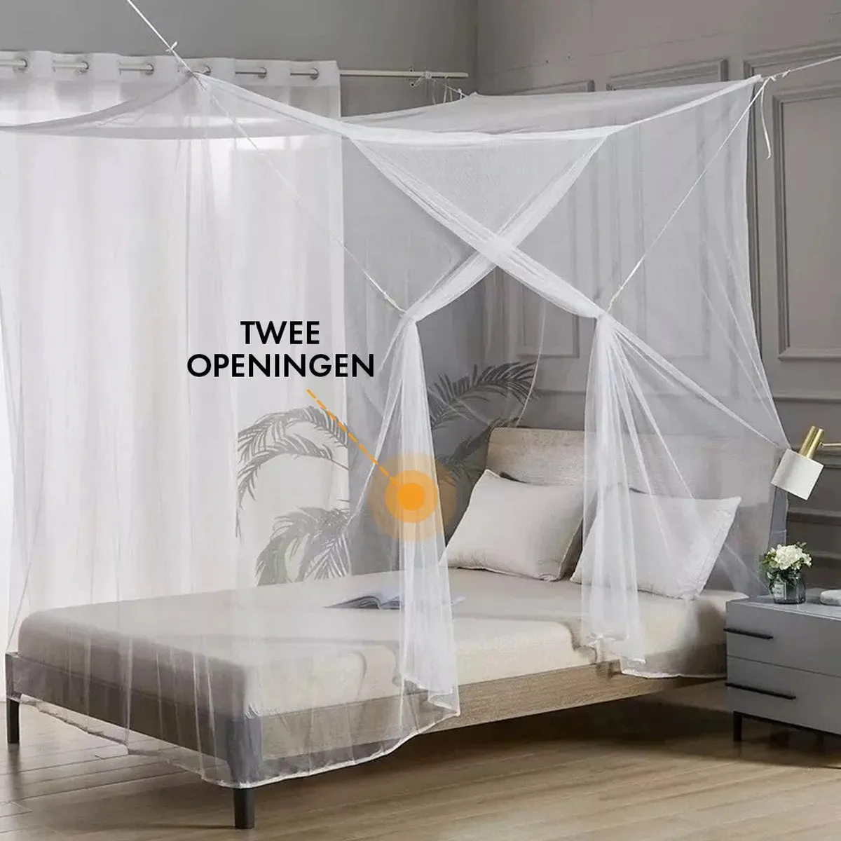 Mosquitera de lujo para 2 personas XXL - Incluye kit para colgar y bolsa de viaje - Image 3