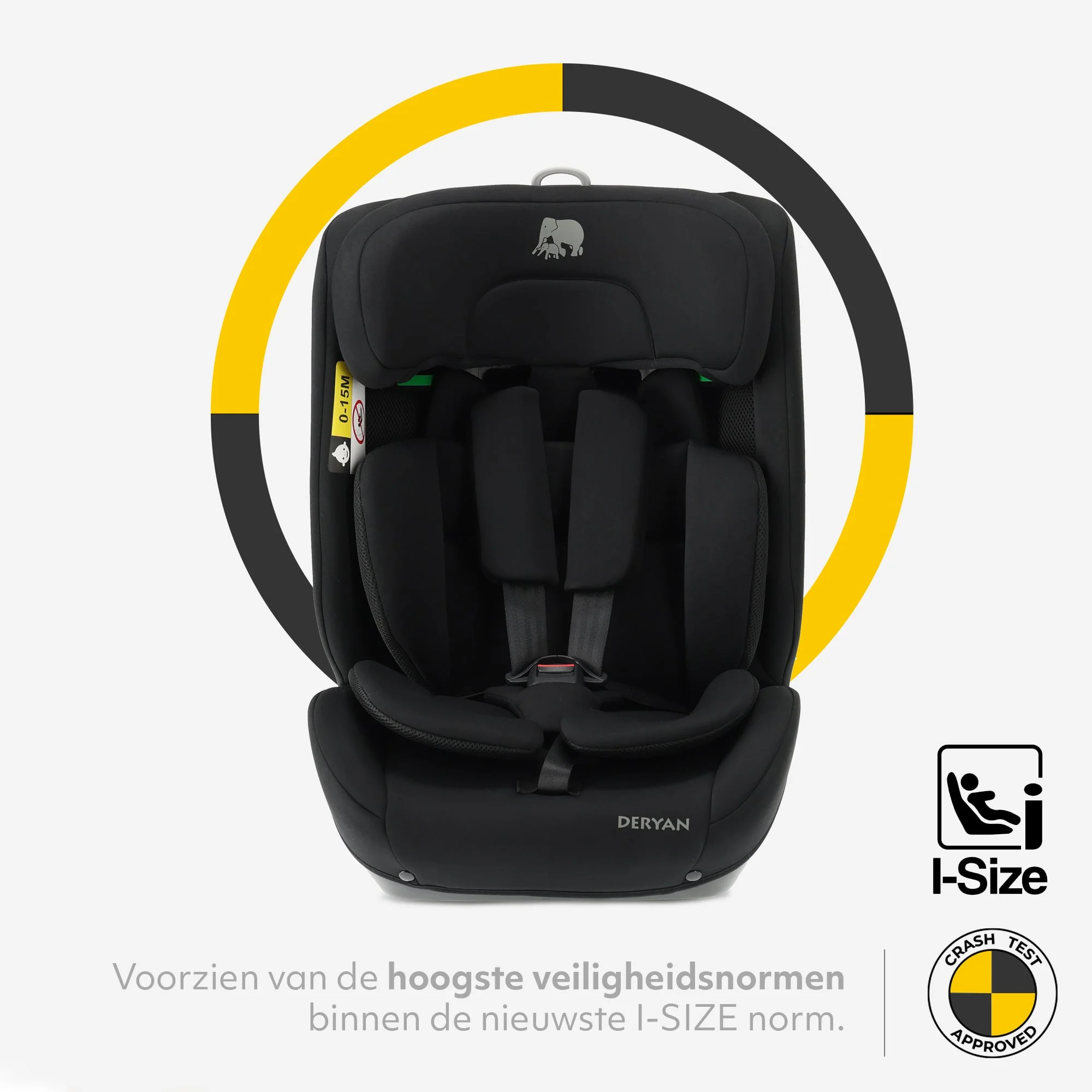 Carter Luxe i-Size/isofix Silla de auto 76-150 cm - 9-36 kg - Asiento profundo - Reposacabezas ajustable - Sistemas de seguridad - Fácil de limpiar - Grupo 1/2/3 - Image 3