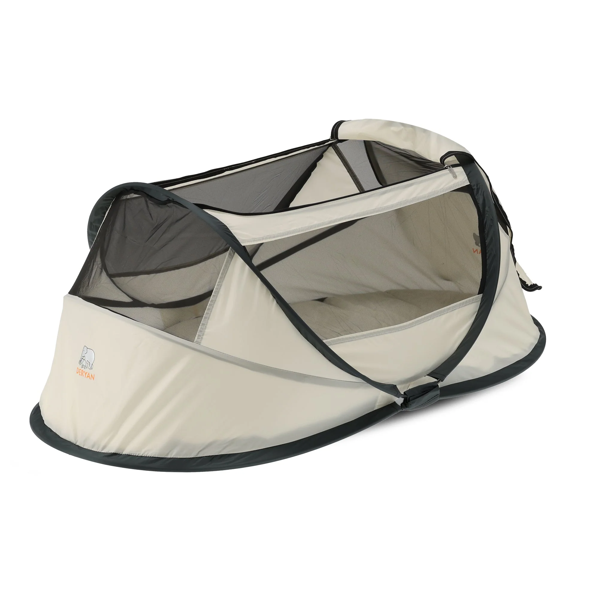 BabyBox tienda para bebés Cuna de camping + colchón - Crema - Image 5