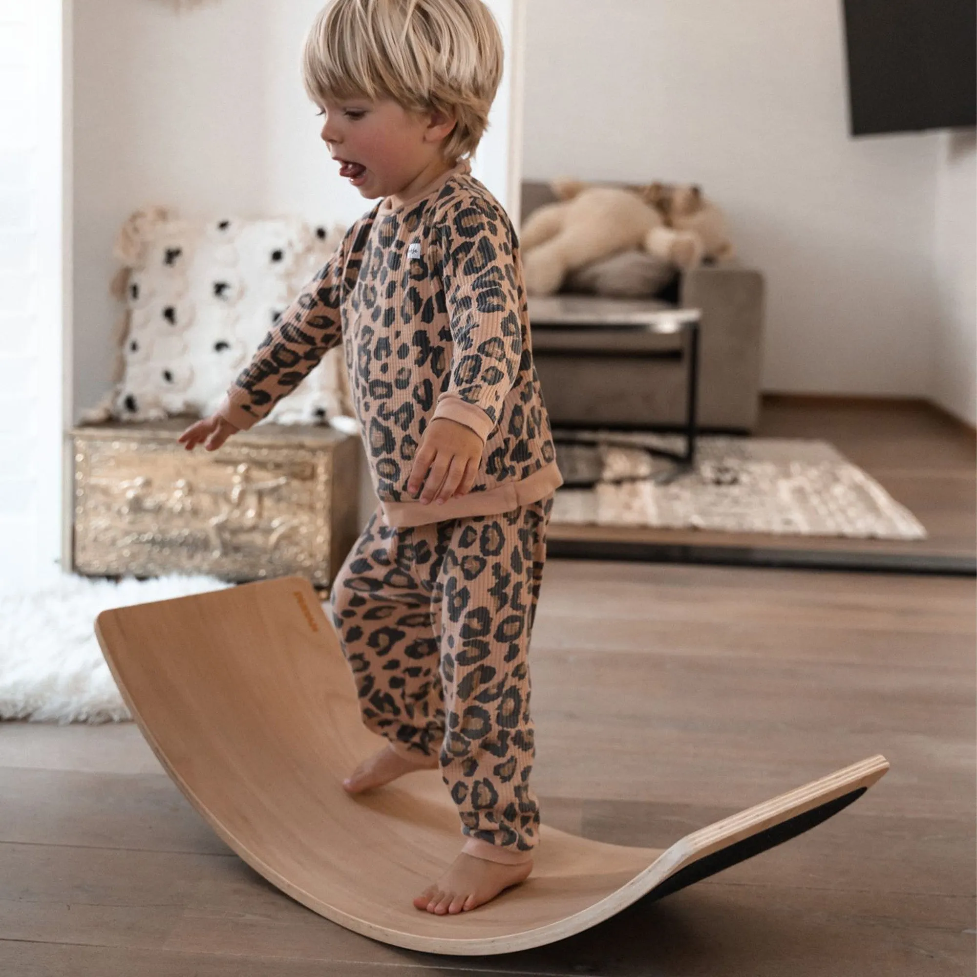 Tabla de equilibrio de madera con fieltro 80 cm - Image 2