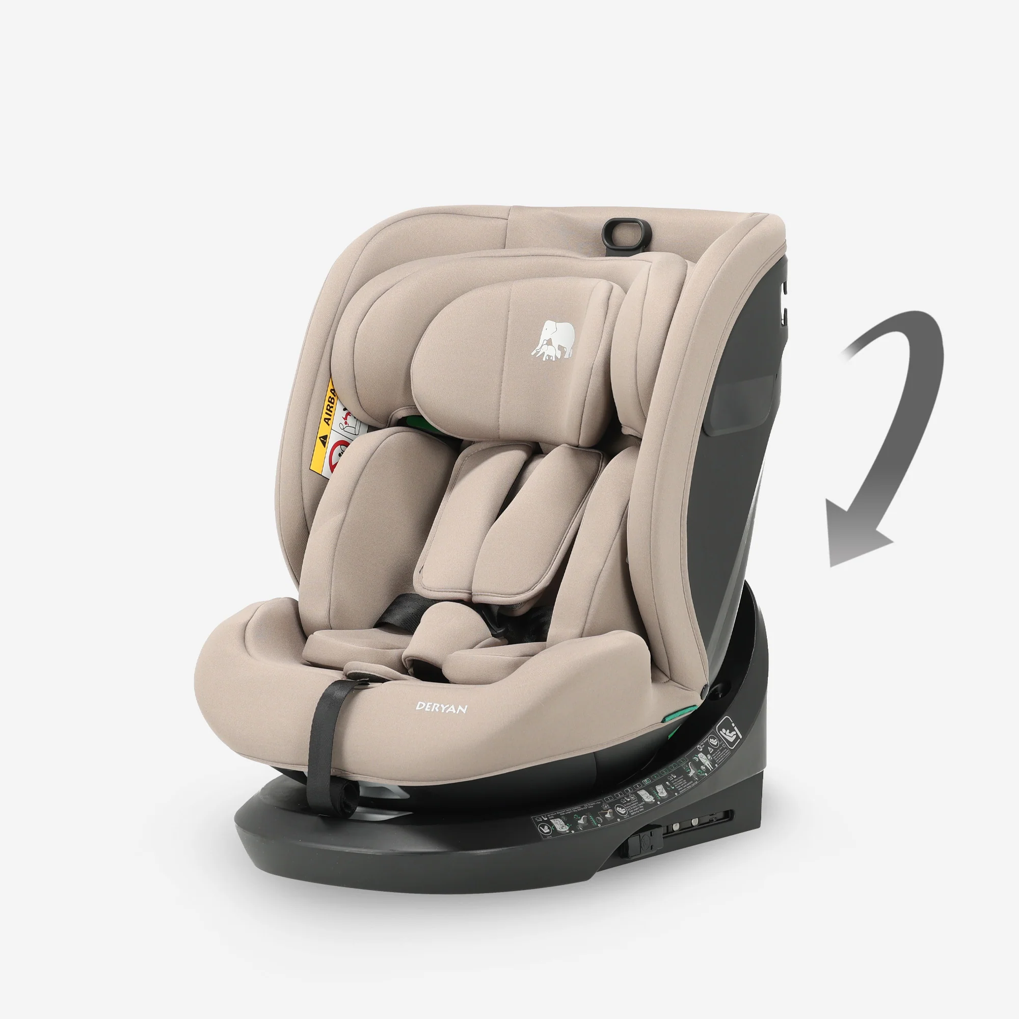 Silla de coche Cassie Luxe I-size - Grupos 0-1-2-3 - Isofix - Giratoria 360° - Nougat - Image 10