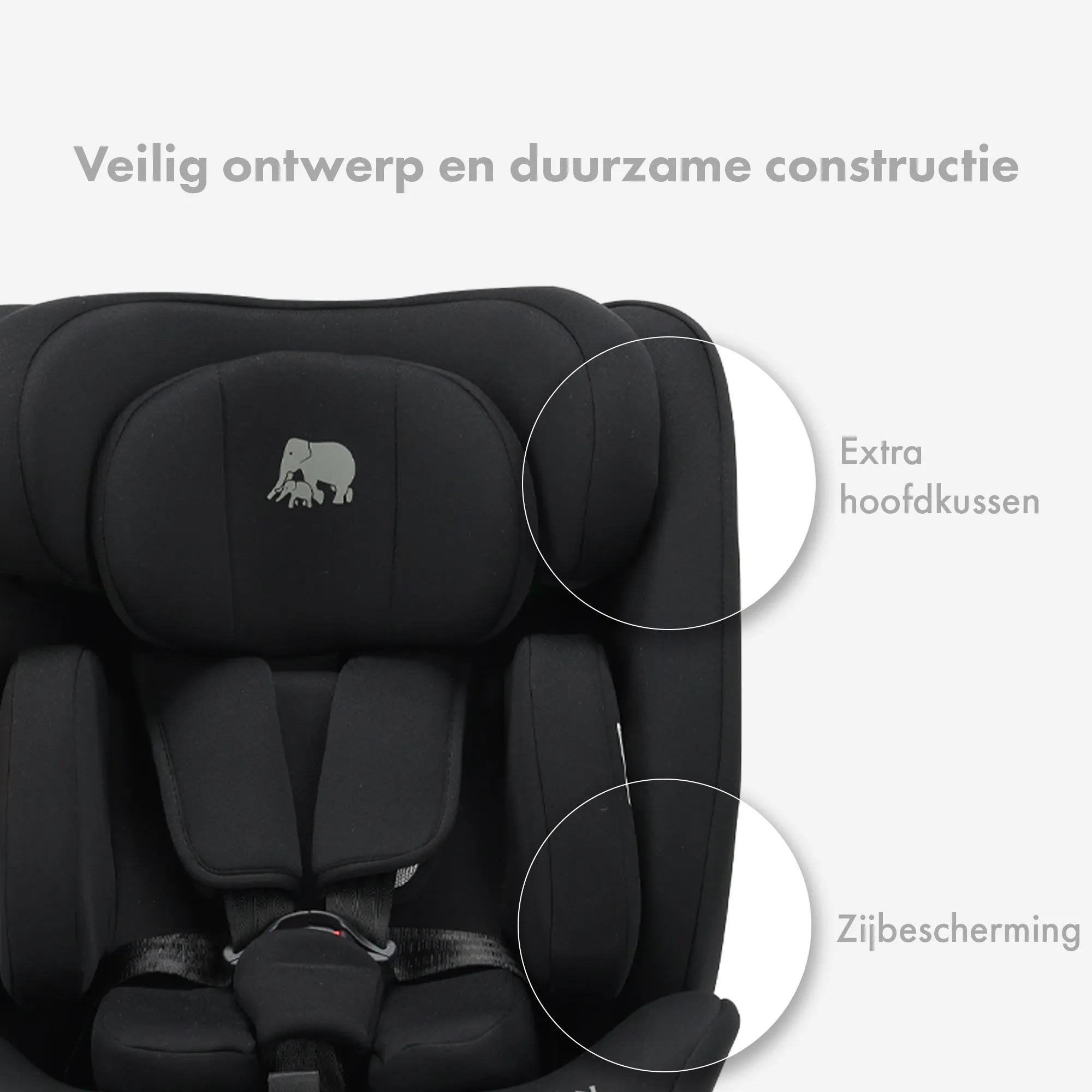 Silla de auto Clyde I-Size - Adecuada de 40 a 150 cm - Grupo 0/1/2/3 - Se fija con cinturón - Image 10