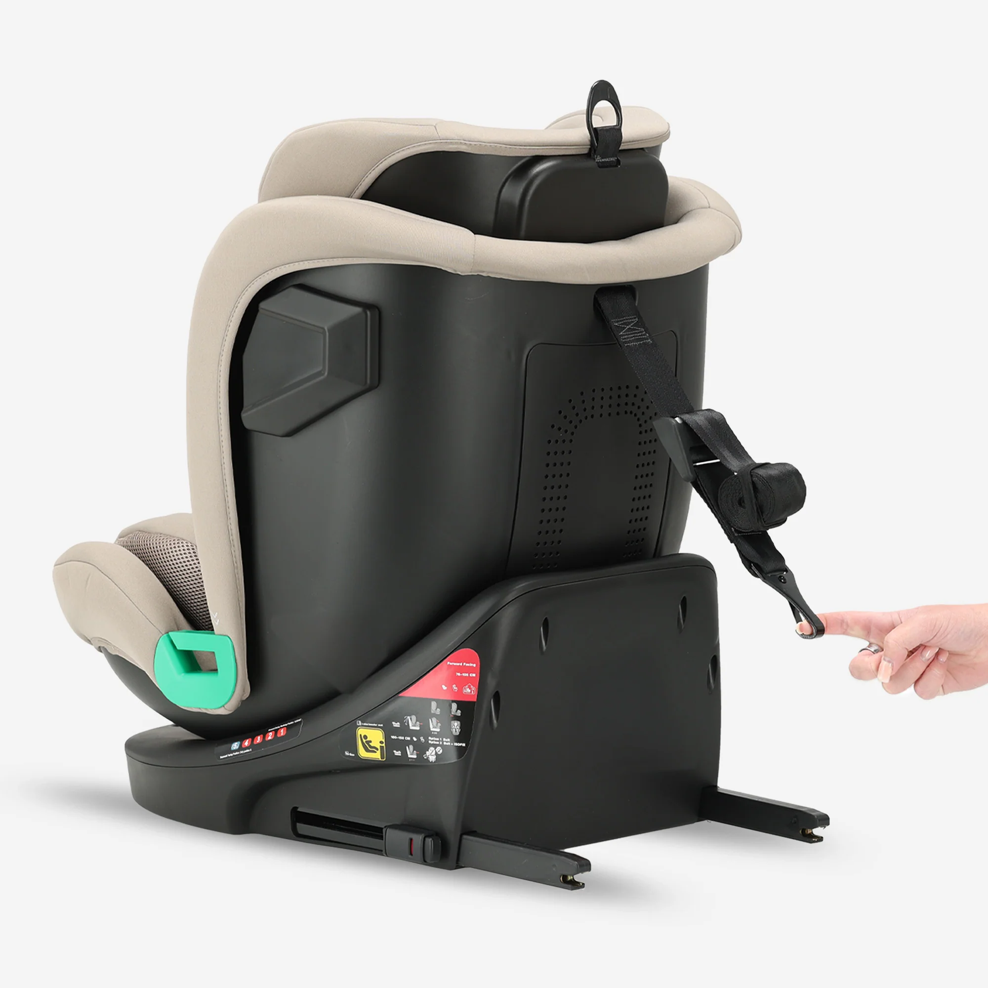 Silla de coche Colin Luxe I-size - Grupos 0-1-2-3 - Isofix - Giratoria 360° - Nougat - Image 10