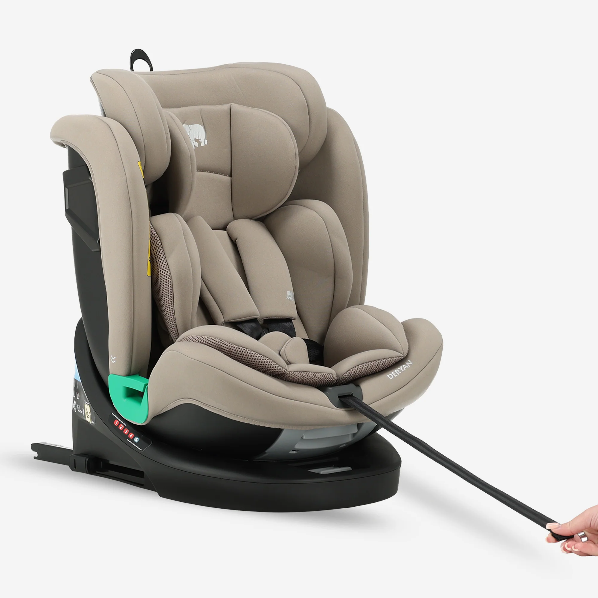 Silla de coche Colin Luxe I-size - Grupos 0-1-2-3 - Isofix - Giratoria 360° - Nougat - Image 12