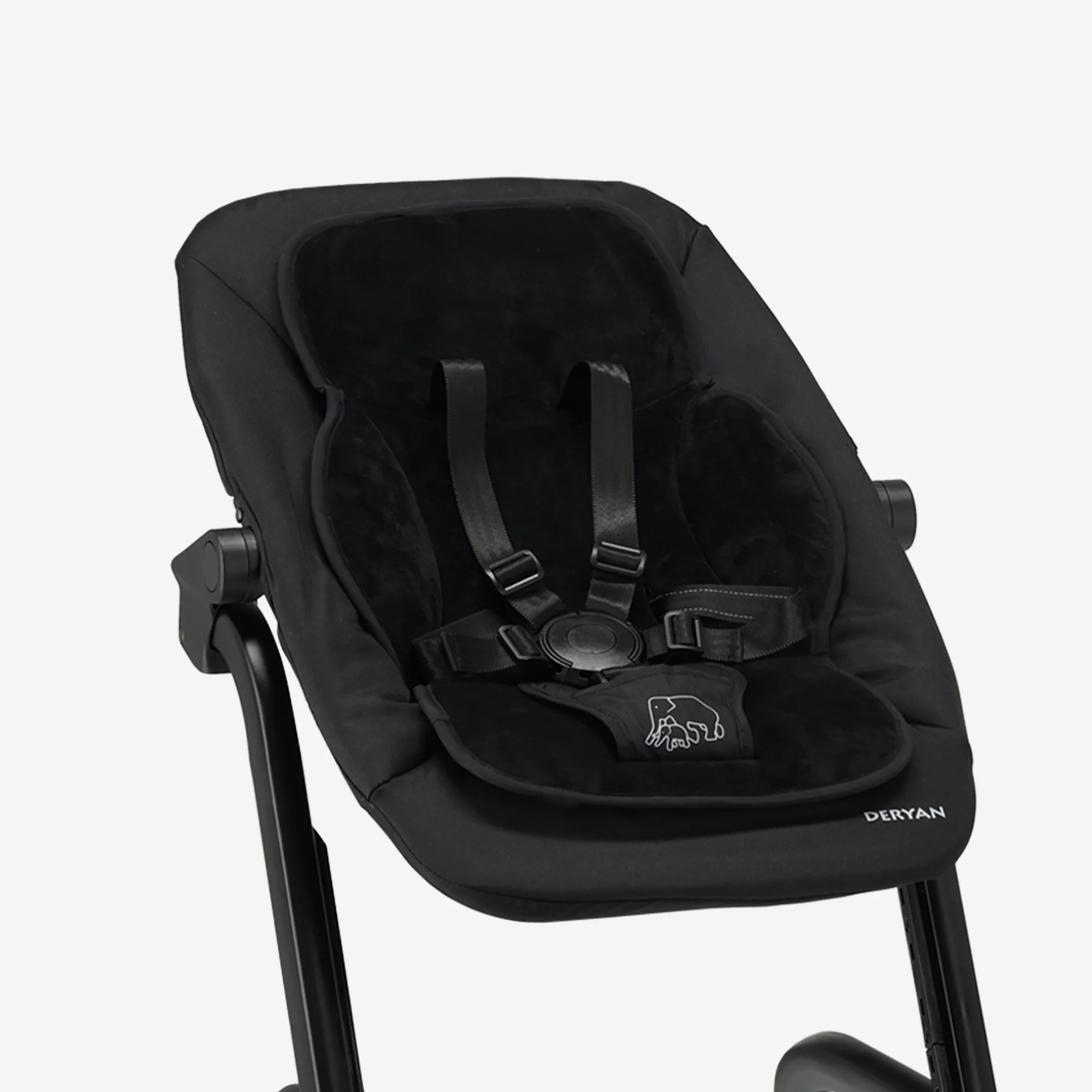 Juego completo de trona Curve - Incluye hamaca y cojín insertable - Negro - Image 4