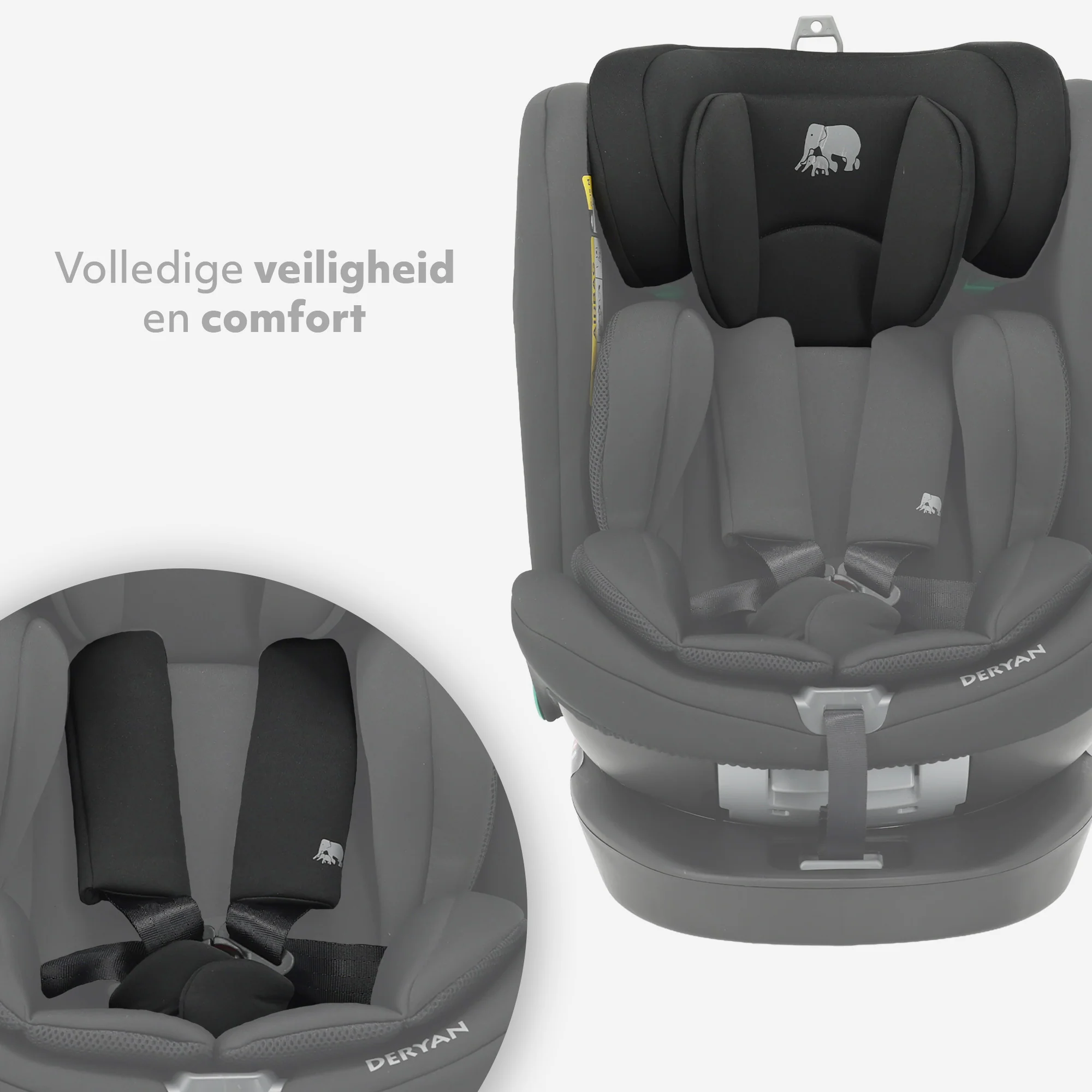 Silla de coche Colin Luxe I-size - Grupos 0-1-2-3 - Isofix - Giratoria 360° - Negro - Image 7