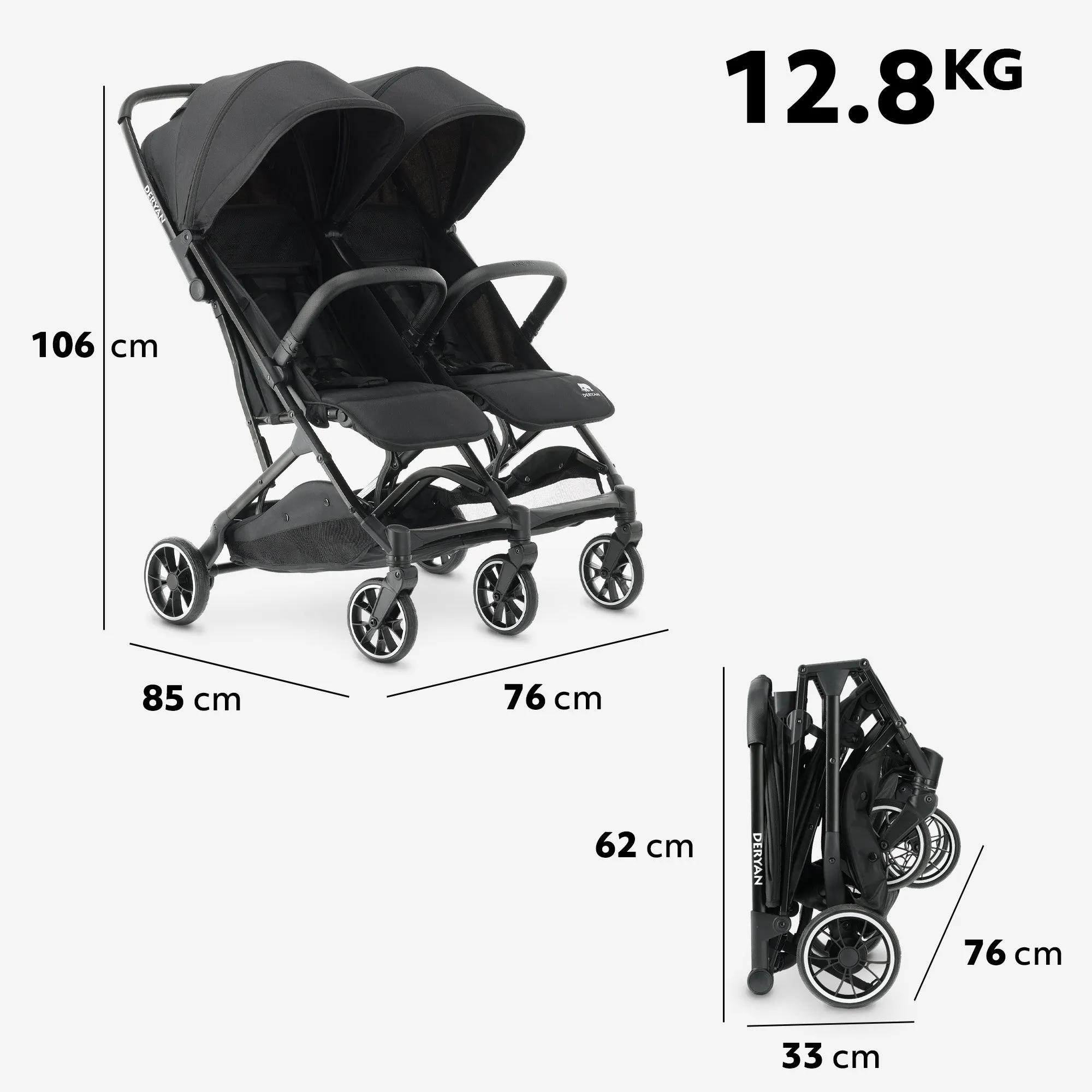 Cochecito Rolo X2 Duo Negro - Image 9