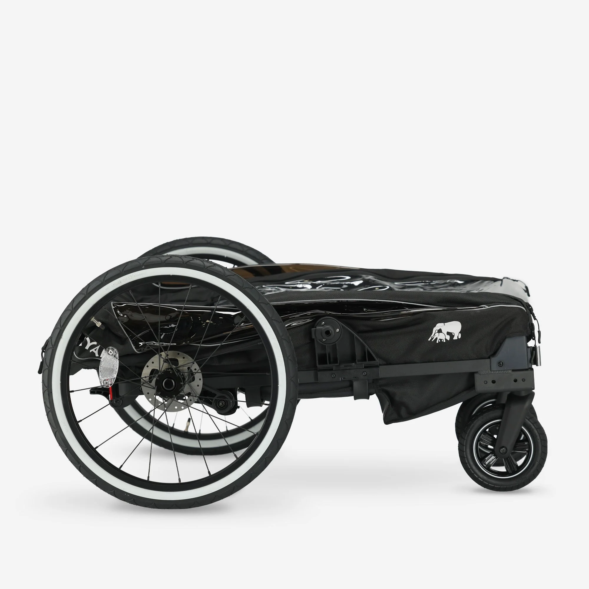 Carro de bicicleta de lujo V2 - Cochecito para pasear - Cochecito para correr Negro - Image 12