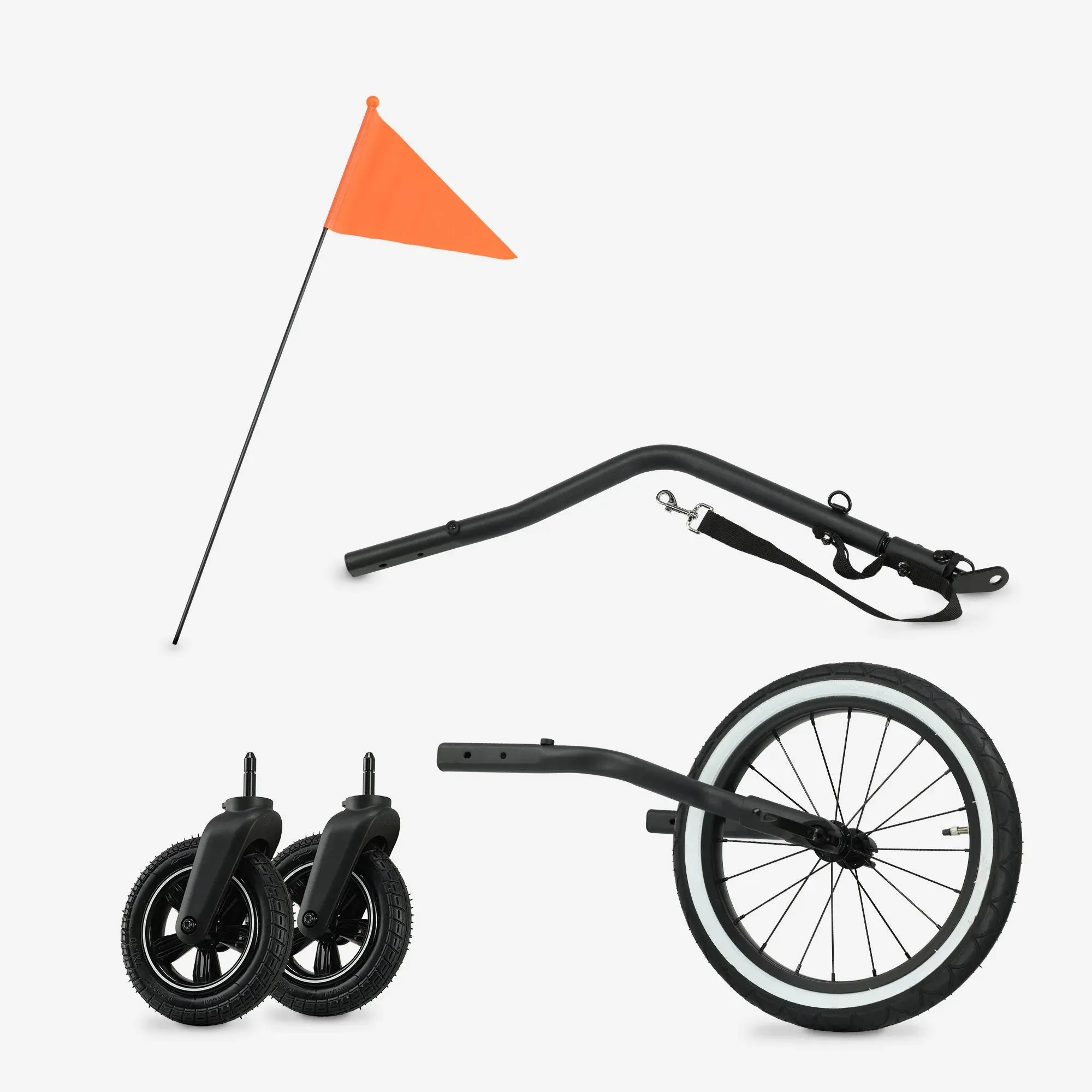 Carro de bicicleta de lujo V2 - Cochecito para pasear - Cochecito para correr Negro - Image 8
