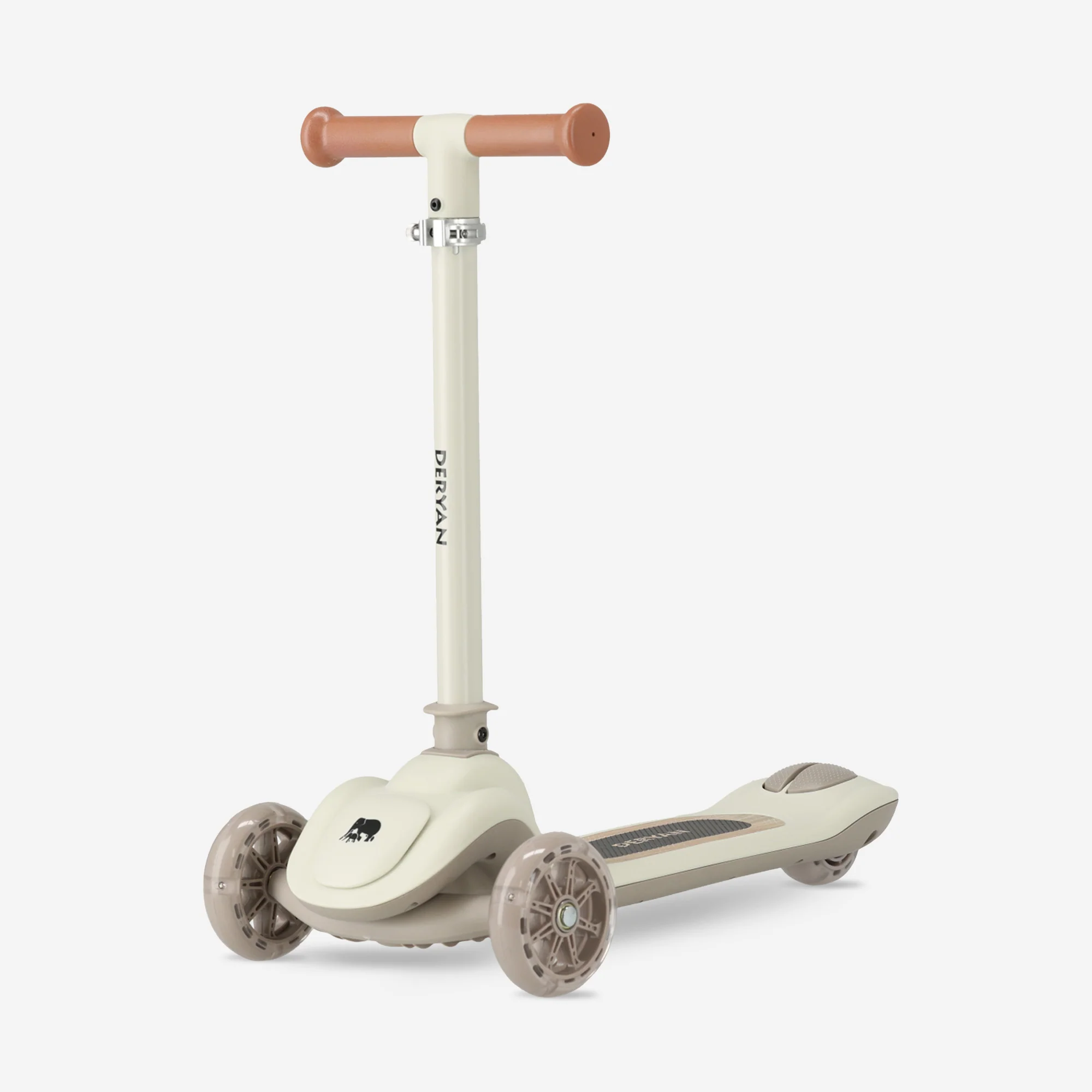 Harvey Kids scooter 3 ruedas - grupo de edad 3+ - max 50kg - luces LED en las ruedas - altura ajustable 65-70-75-80 cm - Gris