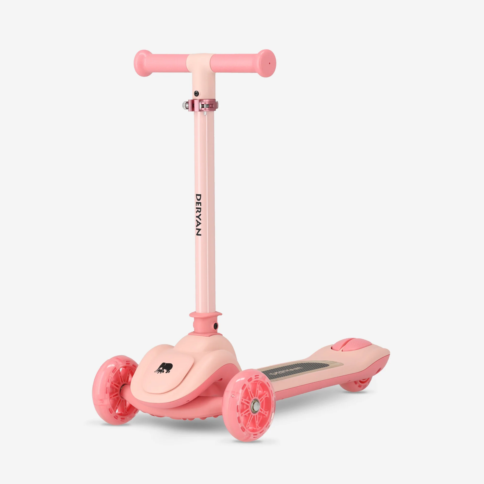 Harvey Kids scooter 3 ruedas - grupo de edad 3+ - max 50kg - luces LED en las ruedas - altura ajustable 65-70-75-80 cm - Rosa