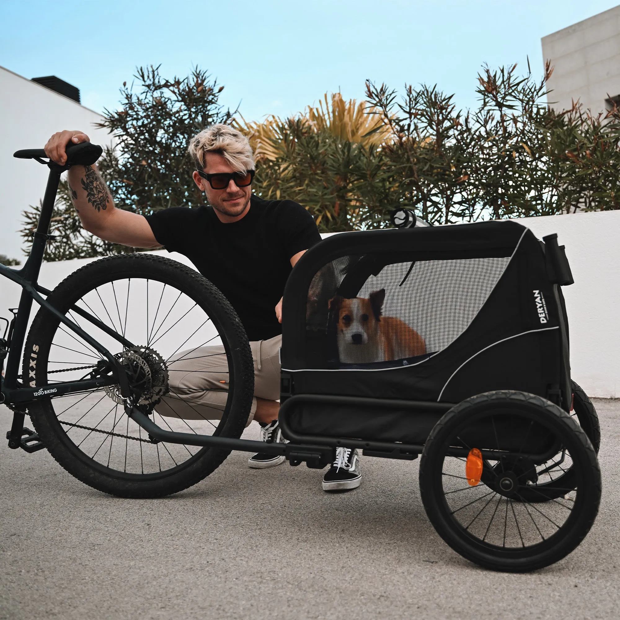Carrito de bicicleta para perros 2 en 1 - Plegable - Hasta 20 kg - Apto para bicicletas eléctricas - Image 11