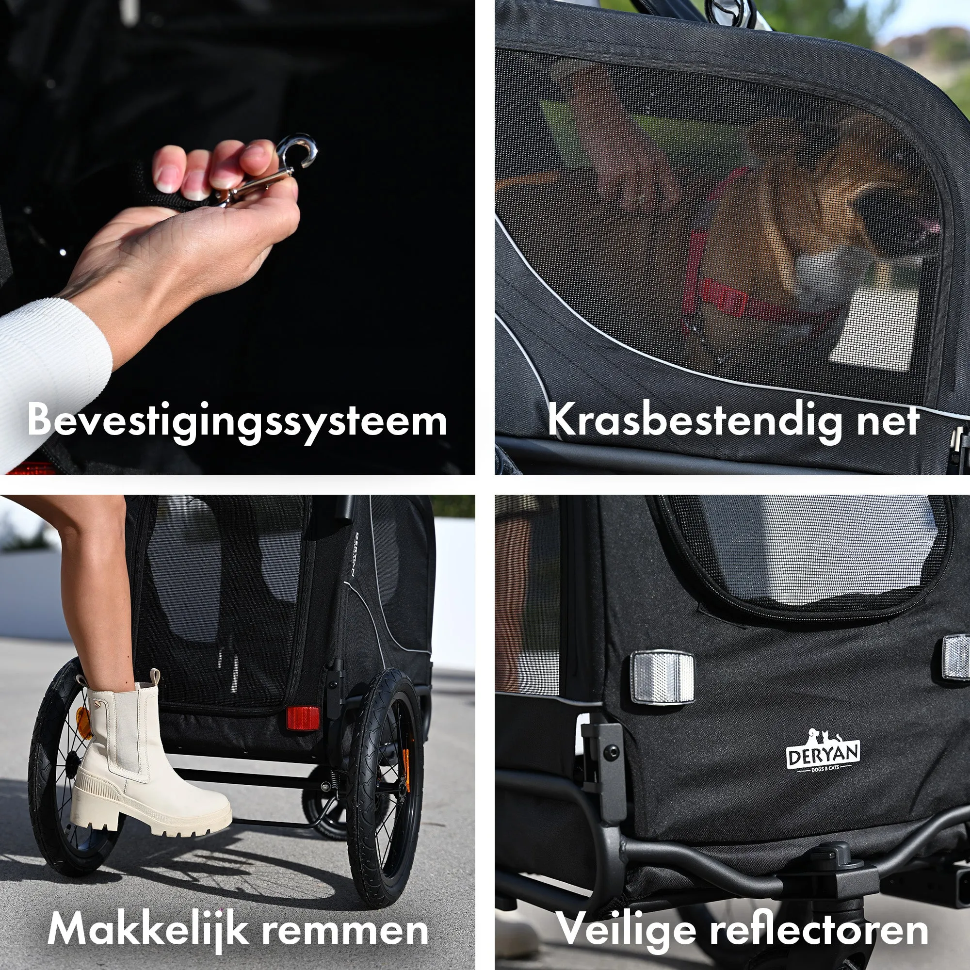 Carrito de bicicleta para perros 2 en 1 - Plegable - Hasta 20 kg - Apto para bicicletas eléctricas - Image 6