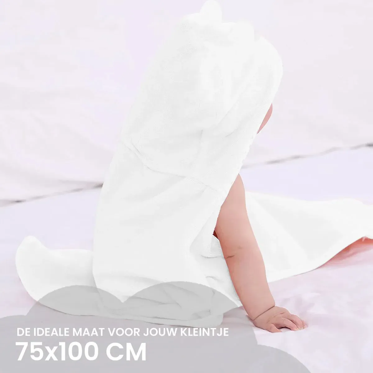 Manta polar multifuncional para bebé con capucha - Wrap Blanket - Manta 75x100 cm - Image 3