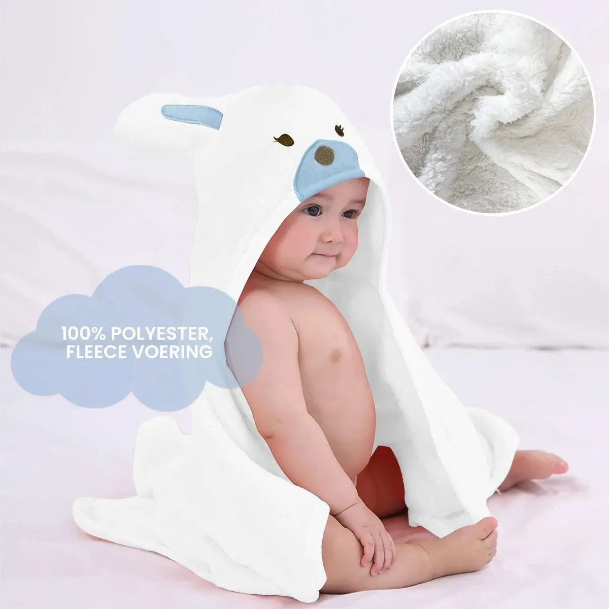 Manta polar multifuncional para bebé Rabbit con capucha - Wrap Blanket - Manta 75x100 cm - Image 5