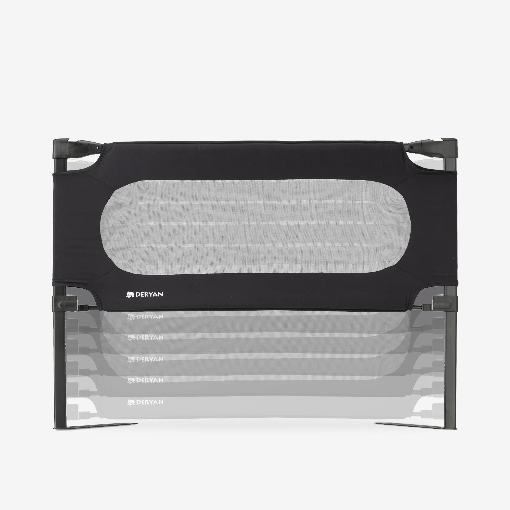 Barrera de Cama de Lujo 120 cm Negro - Image 3
