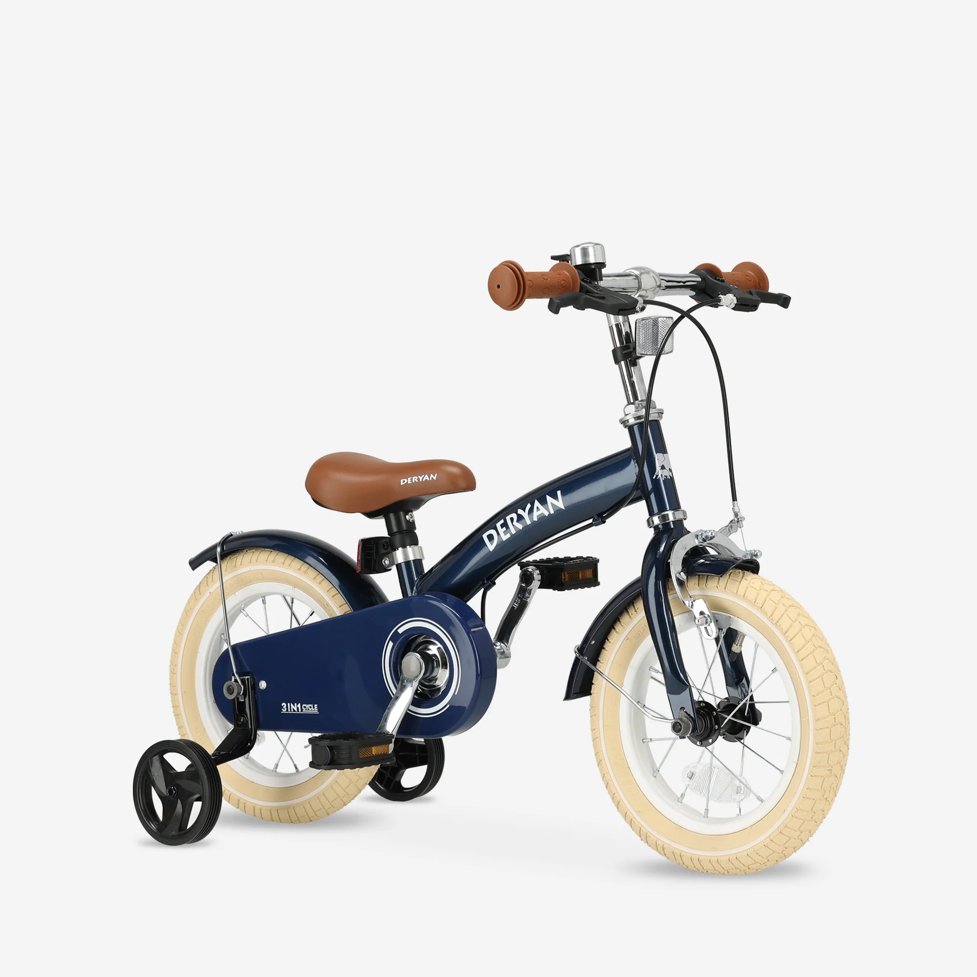 Bicicleta infantil de lujo 12 pulgadas - 3 en 1 - bicicleta de equilibrio Azul