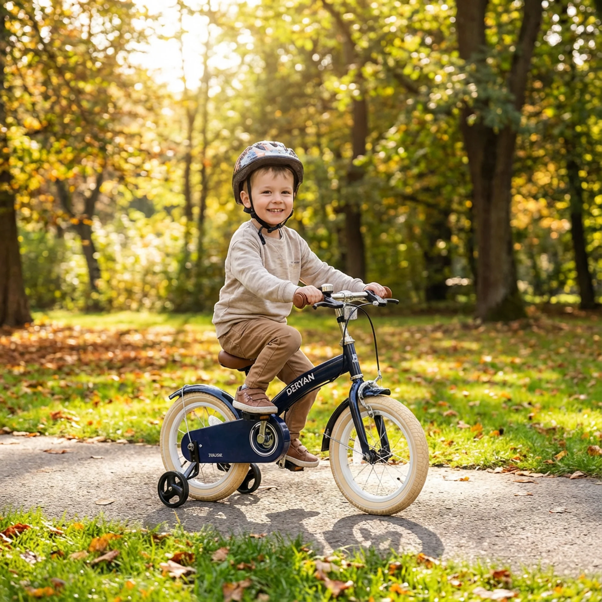Bicicleta infantil de lujo 12 pulgadas - 3 en 1 - bicicleta de equilibrio Azul - Image 12