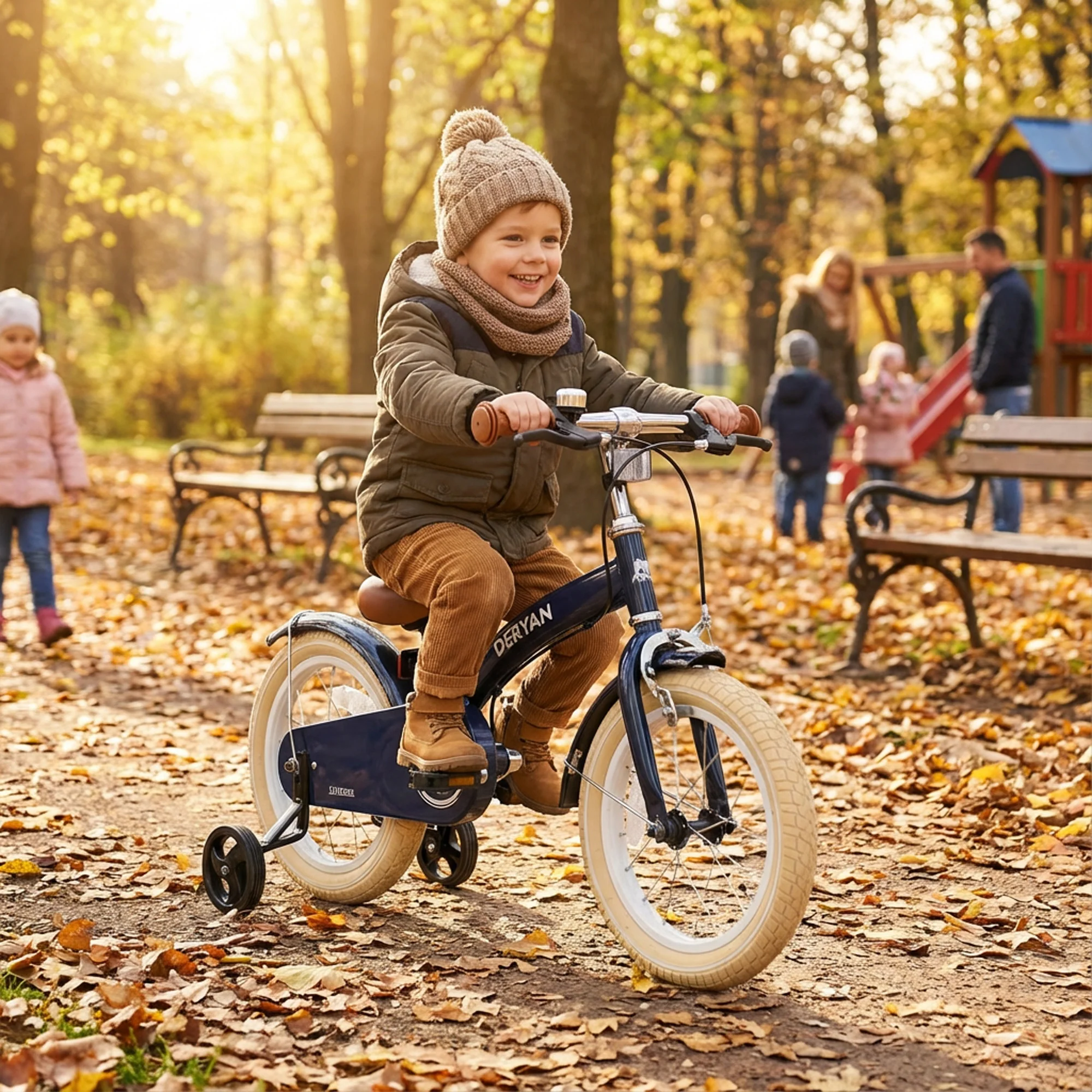 Bicicleta infantil de lujo 12 pulgadas - 3 en 1 - bicicleta de equilibrio Azul - Image 13