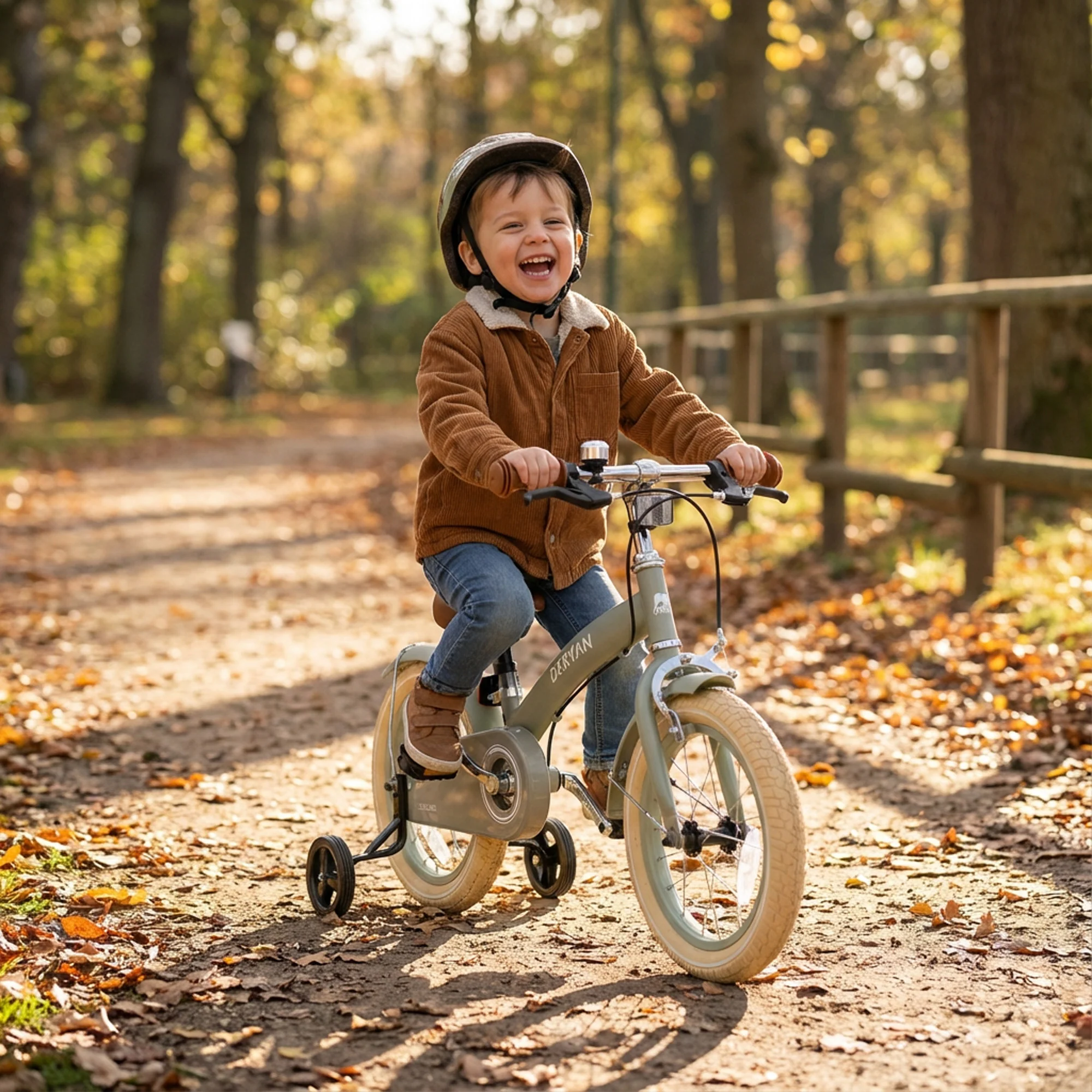Bicicleta infantil de lujo 12 pulgadas - 3 en 1 - bicicleta de paseo Verde - Image 13