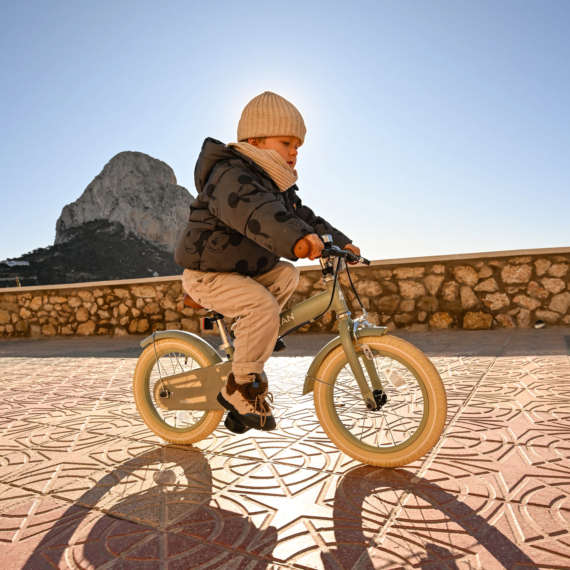 Bicicleta infantil de lujo 12 pulgadas - 3 en 1 - bicicleta de paseo Verde - Image 9