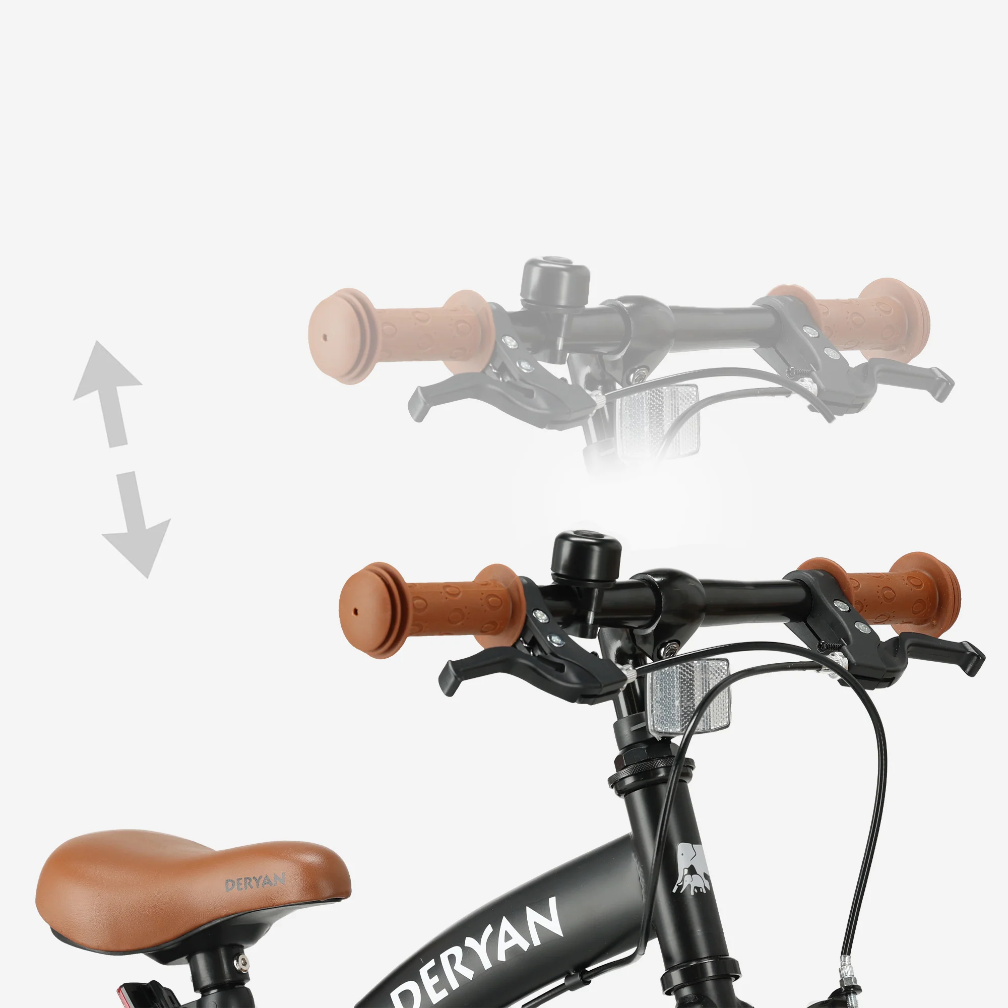 Bicicleta infantil de lujo 12 pulgadas - 3 en 1 - bicicleta de equilibrio Negro - Image 6