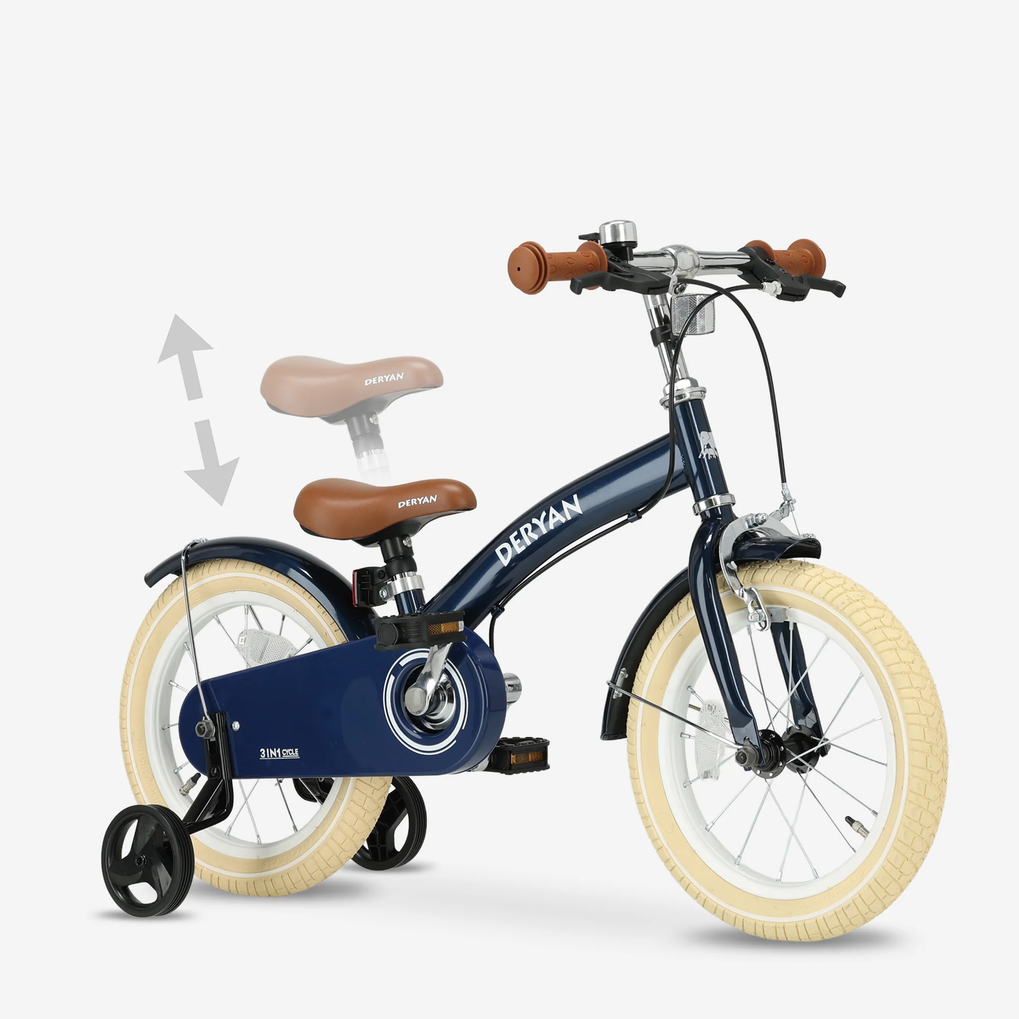 Bicicleta de lujo para niños 14 pulgadas - 3 en 1 - bicicleta de equilibrio Azul - Image 9