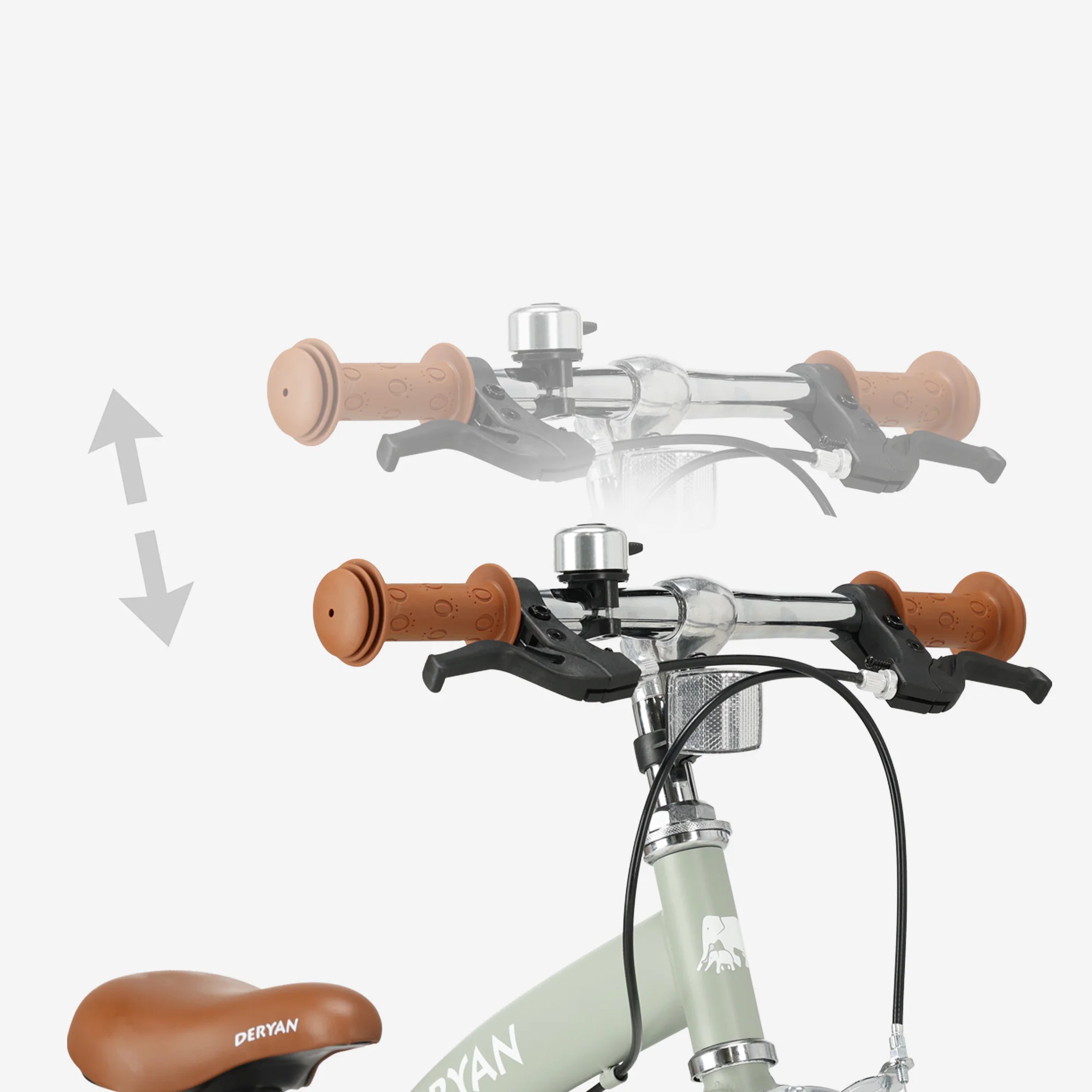 Bicicleta de lujo para niños 14 pulgadas - 3 en 1 - bicicleta de paseo Verde - Image 7